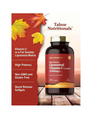Vitamina C Liposomal Tahoe Nutritionals 3300mg 250 Gelatinas