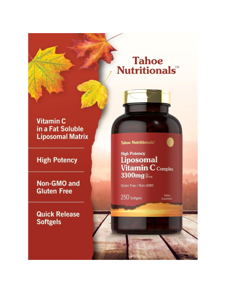 Vitamina C Liposomal Tahoe Nutritionals 3300mg 250 Gelatinas
