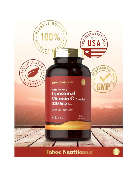 Vitamina C Liposomal Tahoe Nutritionals 3300mg 250 Gelatinas
