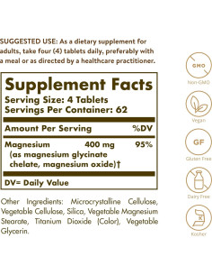 Solgar Magnesio Quelado 250 Tabletas - Apoya Huesos y Energía 2