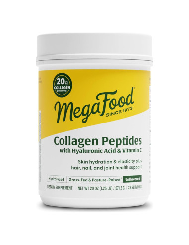 Péptidos de Colágeno MegaFood 567g - Sin Sabor, Vitamina C