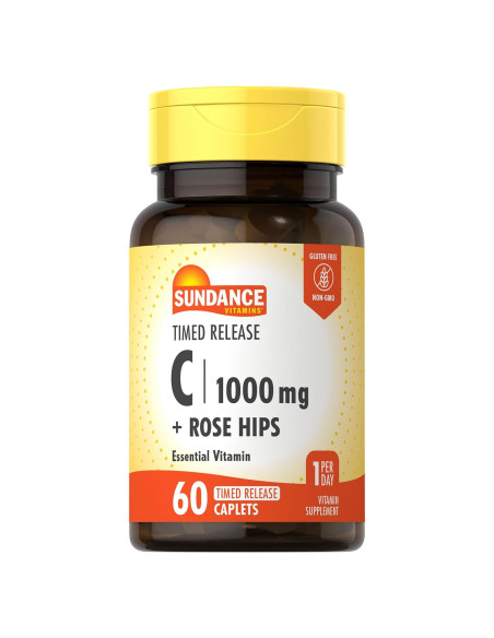 Vitamina C 1000mg Sundance con Rosa Mosqueta - 60 Tabletas