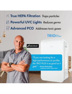 Purificador de Aire TRIO PLUS HEPA 5 Etapas 306 m 2