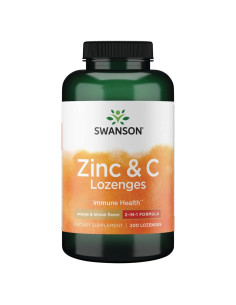 Lozenges de Zinc y Vitamina C Swanson 200 Unidades 25/100 mg