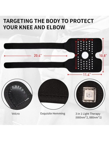 Almohadilla de Terapia de Luz Roja Talsafe para Rodilla 880nm