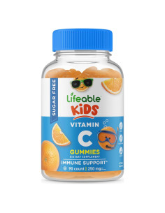 Gomas de Vitamina C Sin Azúcar Lifeable 250 mg para Niños - 90 Gomas