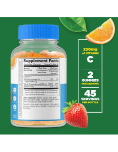 Gomas de Vitamina C Sin Azúcar Lifeable 250 mg para Niños - 90 Gomas 2