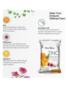 Pastillas Herbion Naturals Zinc Echinacea Vitamina C 25 CT Naranja 2