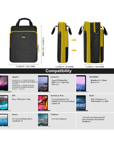 Bolsa de Hombro ZINZ para Laptop 30.99x22.49cm Expandible 2