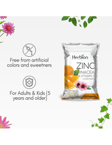 Pastillas Herbion Naturals Zinc Echinacea Vitamina C 25 CT Naranja