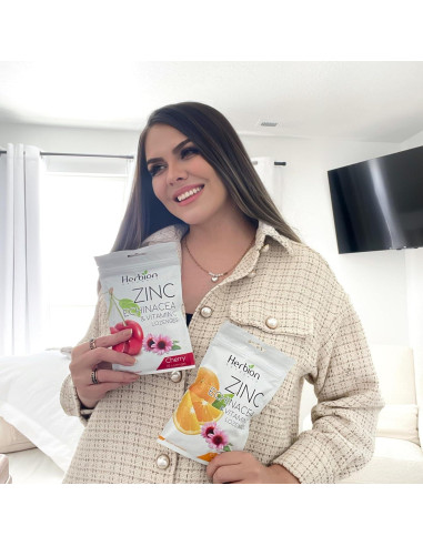 Pastillas Herbion Naturals Zinc Echinacea Vitamina C 25 CT Naranja