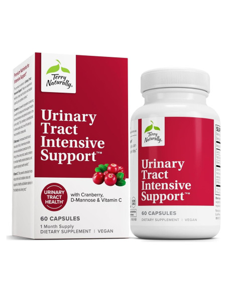 Suplemento Urinario Terry Naturally con Arándano y D-Mannosa - 60 Cápsulas