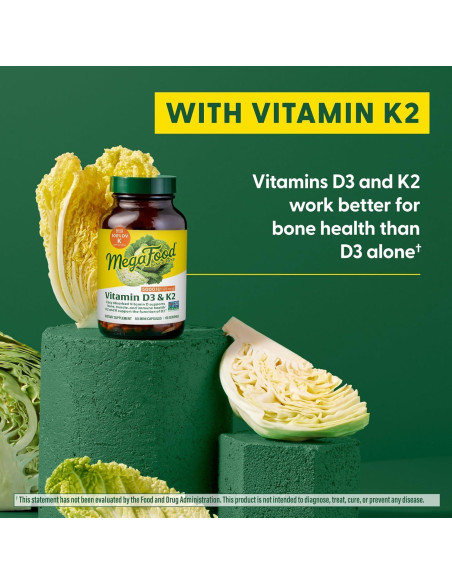 MegaFood Vitamina D3 5000 UI + K2 - 60 Mini Cápsulas MegaFood Vitamina D3 5000 UI + K2 - 60 Mini Cápsulas