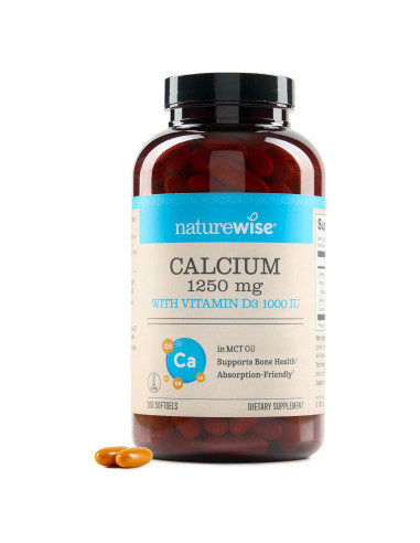 NatureWise Suplemento de Calcio 1250mg + Vitamina D3 1000UI