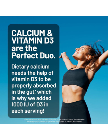 NatureWise Suplemento de Calcio 1250mg + Vitamina D3 1000UI