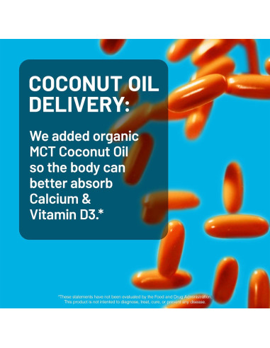 NatureWise Suplemento de Calcio 1250mg + Vitamina D3 1000UI