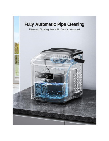 HiCOZY Máquina de Hielo Portátil 11.79 kg/día Autolimpieza