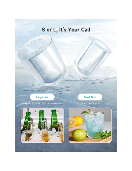 HiCOZY Máquina de Hielo Portátil 11.79 kg/día Autolimpieza