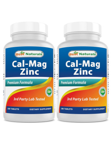 Calcio Magnesio Zinc Mejores Naturales 360 Tabletas