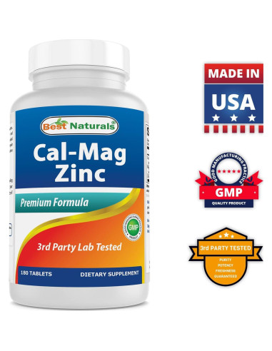 Calcio Magnesio Zinc Mejores Naturales 360 Tabletas