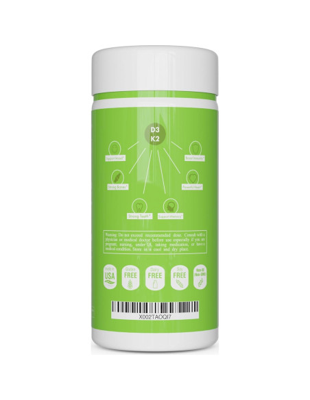 Suplemento Liposomal D3 y K2 MK-7 UpNourish 5000 UI 100 mcg