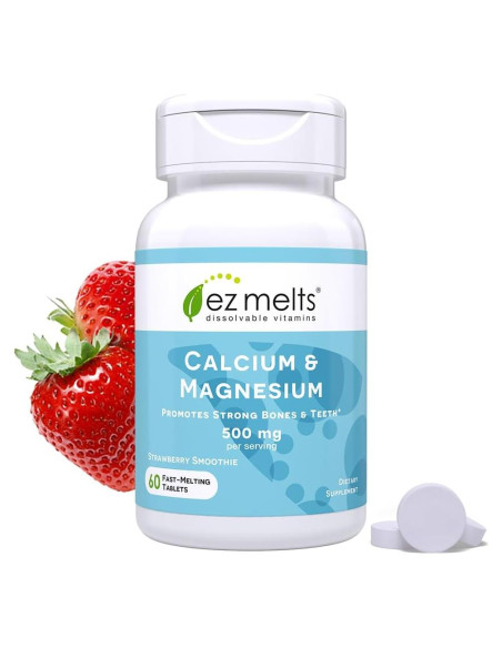 EZ Melts Suplemento de Calcio y Magnesio D3 Sin Azúcar 132g