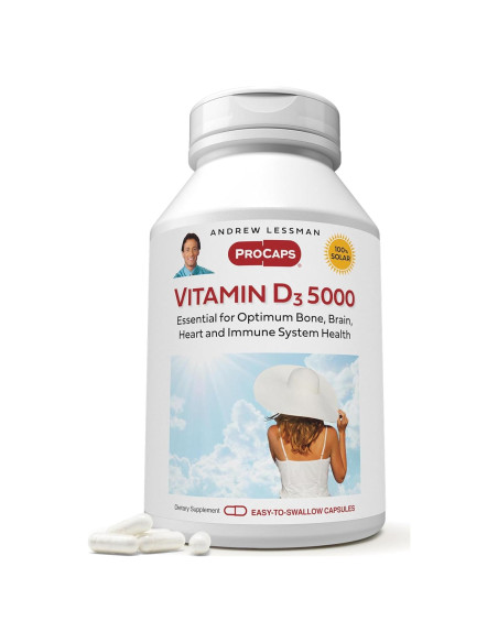 Vitamina D3 5000 UI Andrew Lessman 720 Cápsulas Pequeñas