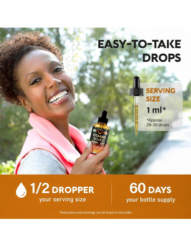 Gotas Orgánicas de Vitamina D3 10000 UI + K2 120 mcg - Nutra Harmony