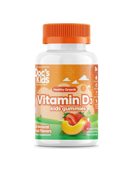 Gomitas de Vitamina D3 para Niños Doctor's Best 1000 UI - 60 Unidades Gomitas de Vitamina D3 para Niños Doctor's Best 1000 UI - 60 Unidades