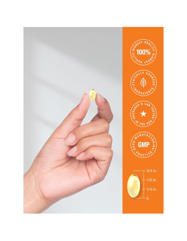 Suplemento de Vitamina D3 Horbaach 10000 UI 500 Softgels