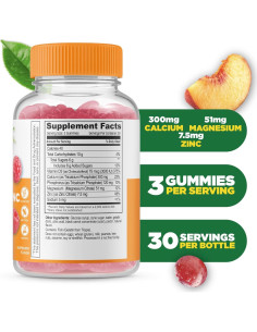 Gomitas de Calcio Magnesio Zinc D3 Lifeable 90 Unidades 2