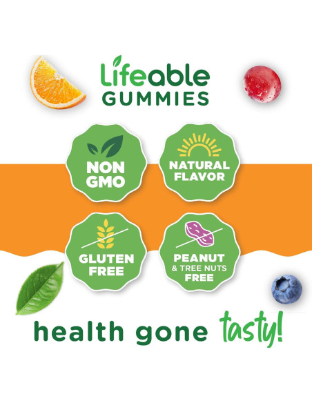 Gomitas de Calcio Magnesio Zinc D3 Lifeable 90 Unidades