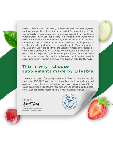 Gomitas de Calcio Magnesio Zinc D3 Lifeable 90 Unidades