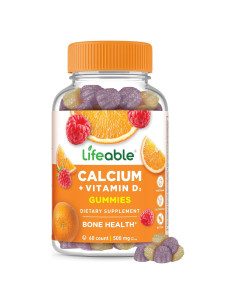 Gomitas de Calcio Lifeable 500mg con Vitamina D3 1000UI - 60 Unidades