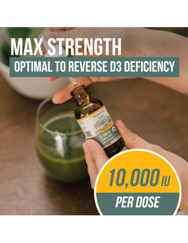 Vitamina D3 Orgánica 10,000 UI Plant D3 Líquido Sublingual 30 ml