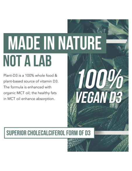 Vitamina D3 Orgánica 10,000 UI Plant D3 Líquido Sublingual 30 ml