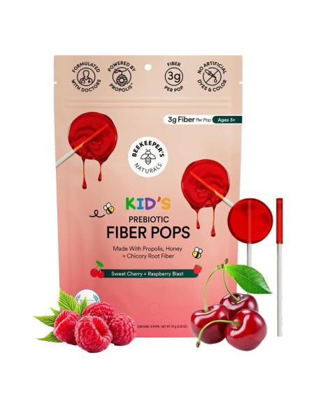 Chupetines de fibra prebiótica Beekeeper's Naturals 15 unidades