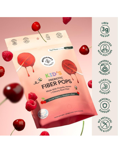 Chupetines de fibra prebiótica Beekeeper's Naturals 15 unidades