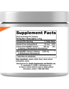 Fórmula de Fuerza Muscular Life Extension HMB y Vitamina D3 94.2g 2