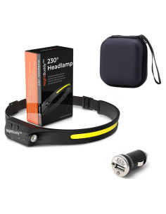 Linterna Frontal LED NightBuddy Recargable 350 Lúmenes