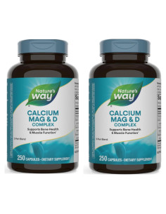 Complejo de Calcio, Magnesio y Vitamina D3 Nature's Way - 250 Cápsulas x 2