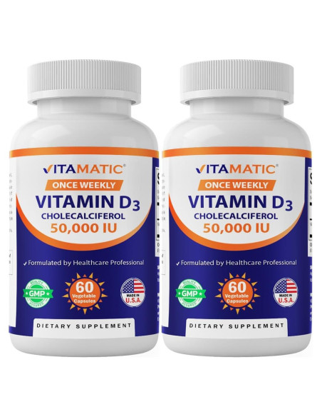 Vitamatic Vitamina D3 1250 mcg 60 Cápsulas Vegetales Vitamatic Vitamina D3 1250 mcg 60 Cápsulas Vegetales
