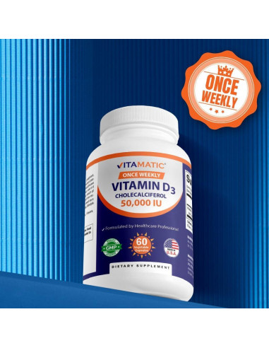 Vitamatic Vitamina D3 1250 mcg 60 Cápsulas Vegetales