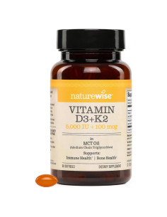 NatureWise Vitamina D3 Vegana 5000UI + K2 100mcg - 90 Cápsulas