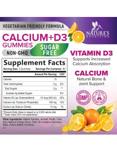 Suplemento de Calcio Masticable Nature's Nutrition 120 Gomas 2