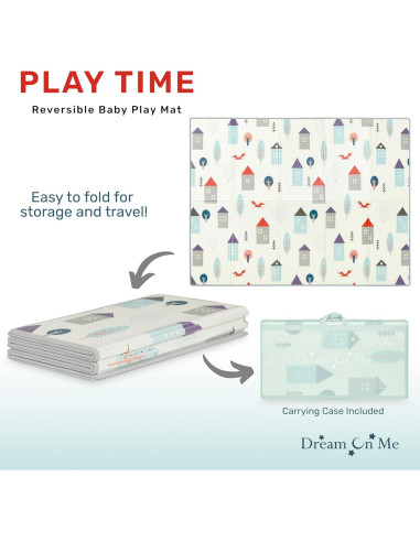 Tapete de Juego Dream On Me Reversible 195x147 cm Plegable