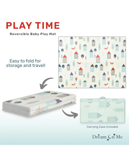 Tapete de Juego Dream On Me Reversible 195x147 cm Plegable