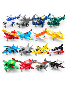 Juguetes de Aviones Retroceso Joyin 16 Piezas 11.4 cm