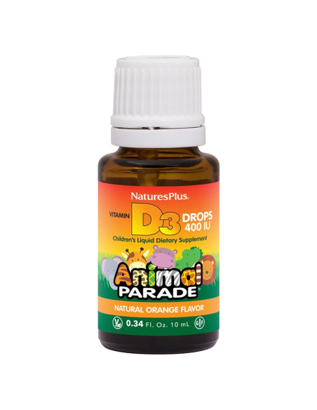 Gotas de Vitamina D3 Líquida Natures Plus 400 UI 10 mL Sabor Naranja Gotas de Vitamina D3 Líquida Natures Plus 400 UI 10 mL Sabor Naranja