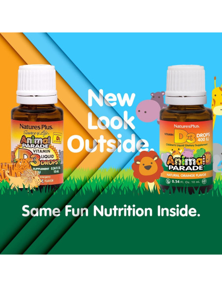 Gotas de Vitamina D3 Líquida Natures Plus 400 UI 10 mL Sabor Naranja Gotas de Vitamina D3 Líquida Natures Plus 400 UI 10 mL Sabor Naranja